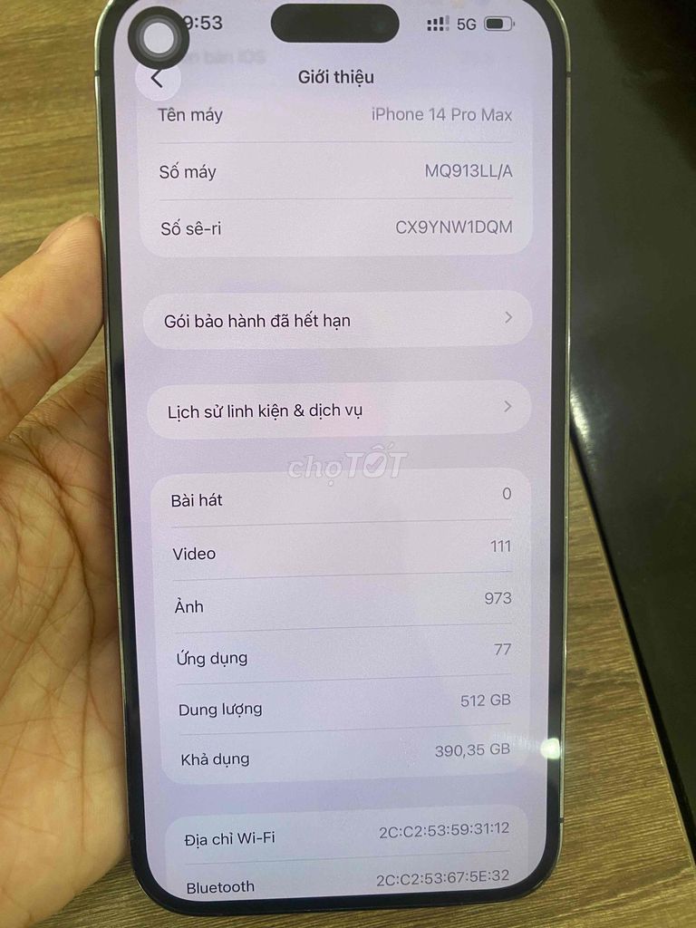 Apple iPhone 14 Pro Max 512GB Tím Đã sử dụng. Mua bán Điện thoại tại Thành phố Biên Hòa Đồng Nai được đăng bởi Minh Phúc HR hình 1