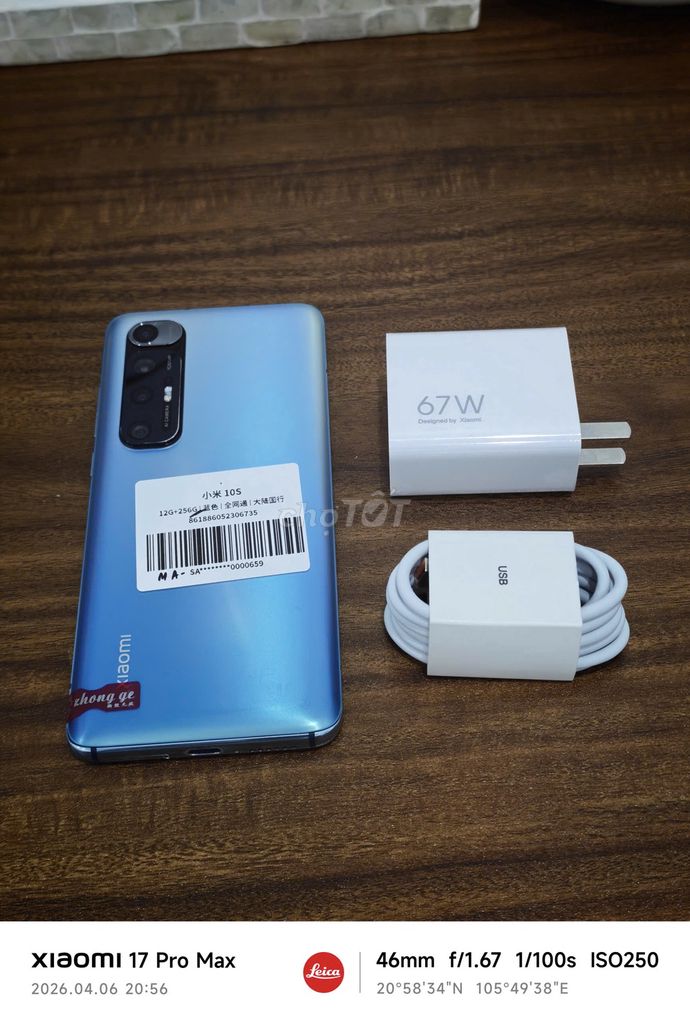 Xiaomi Mi 10S 12/256 Xanh sạc 67w có ship COD. Mua bán Điện thoại tại Quận Hoàng Mai Hà Nội được đăng bởi Trần Ngọc Hiếu hình 1