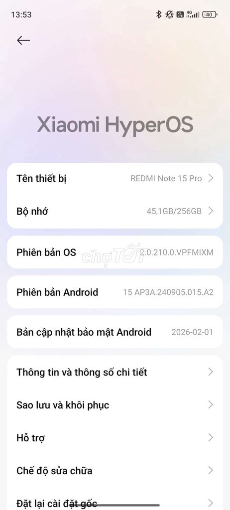 Xiaomi Redmi Note 15 Pro 12/256GB. Mua bán Điện thoại tại Quận Cẩm Lệ Đà Nẵng được đăng bởi pháp hình 1