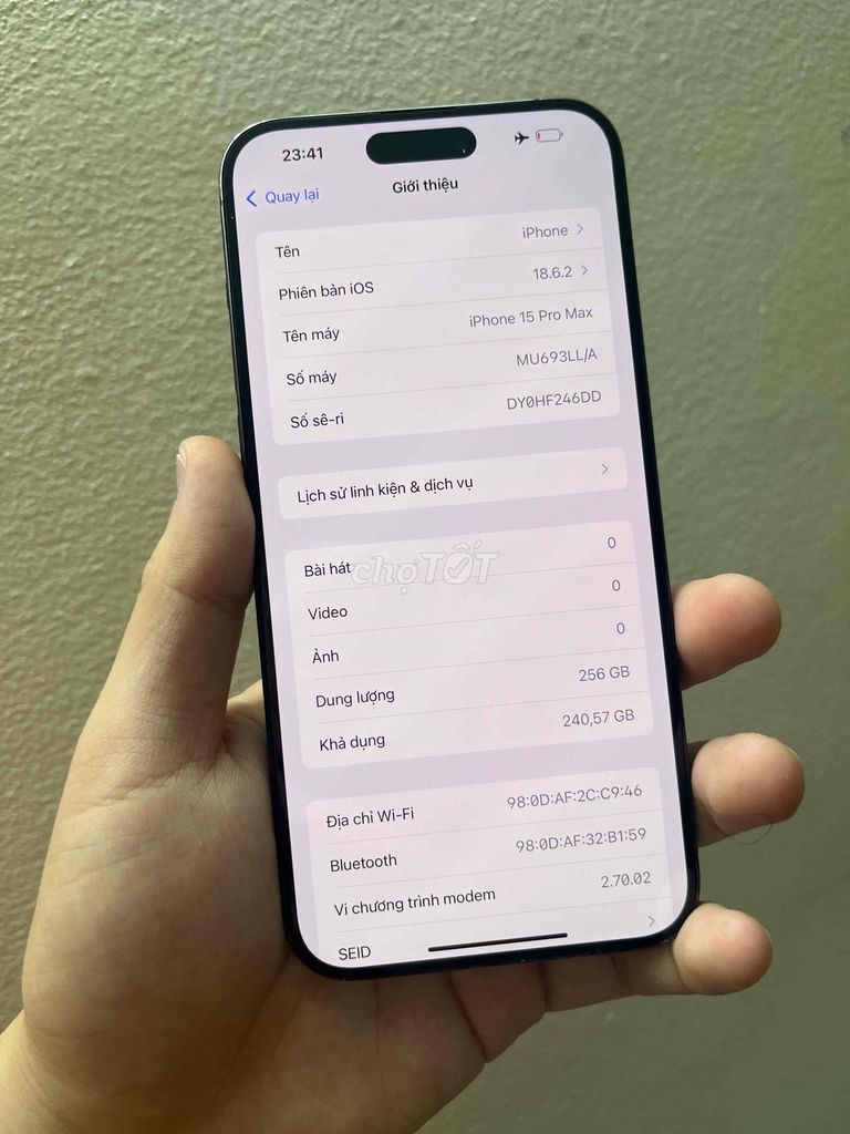 15prm 256gb zjn all báo màn chính hãng. Mua bán Điện thoại tại Quận Long Biên Hà Nội được đăng bởi Phùng Quang Minh hình 1