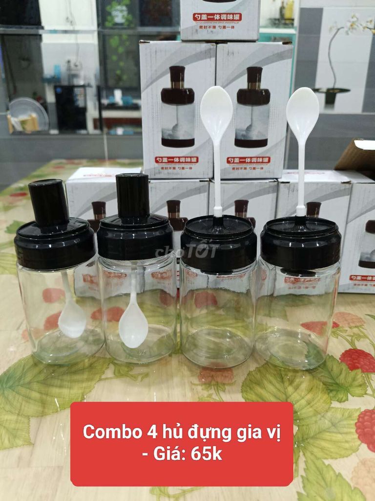 Combo 4 hủ đựng gia vị (sale)