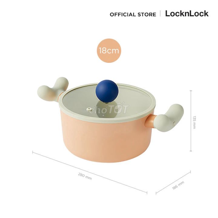 Nồi nhôm chống dính phủ ceramic Lock&Lock 18cm