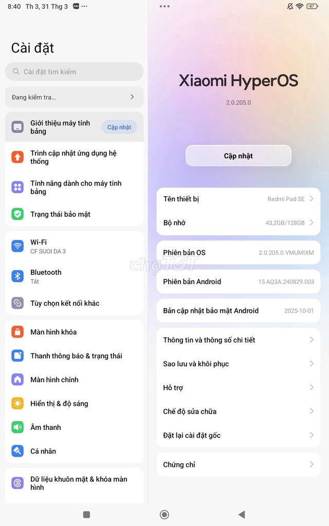 Xiaomi Redmi Pad SE 128GB. Mua bán Máy tính bảng tại Quận 7 Tp Hồ Chí Minh được đăng bởi Văn Thành hình 1