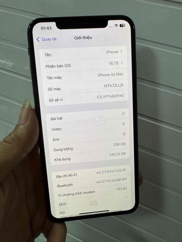 Apple iPhone Xs Max 256GB Vàng. Mua bán Điện thoại tại Thành phố Tân An Long An được đăng bởi mua xin alo no SMS hình 1