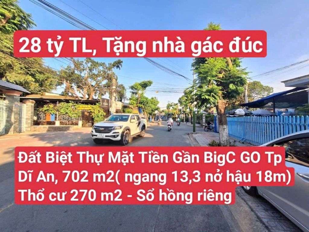 🆘 Đất Biệt Thự Mặt Tiền Phan Bội Châu Gần Chợ Dĩ An,P. Dĩ An,Tp Dĩ An