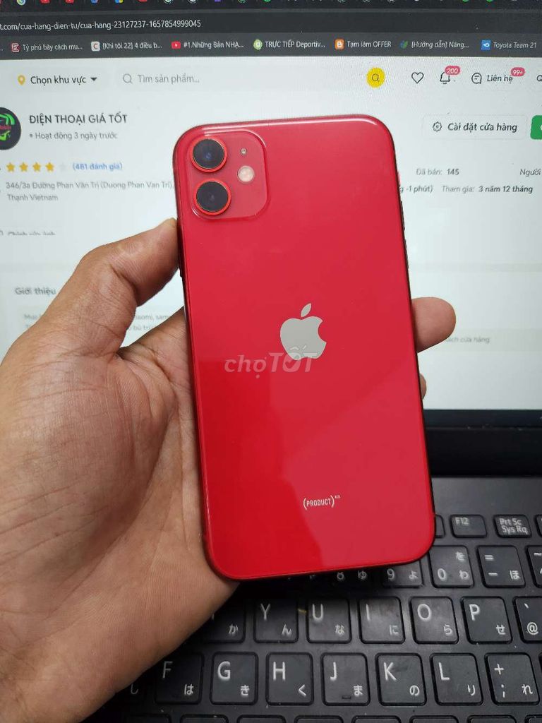 Apple iPhone 11 128GB Pin 100 Máy Qte ZIN FULL CN. Mua bán Điện thoại tại Quận Bình Thạnh Tp Hồ Chí Minh được đăng bởi Dân Mobile hình 1