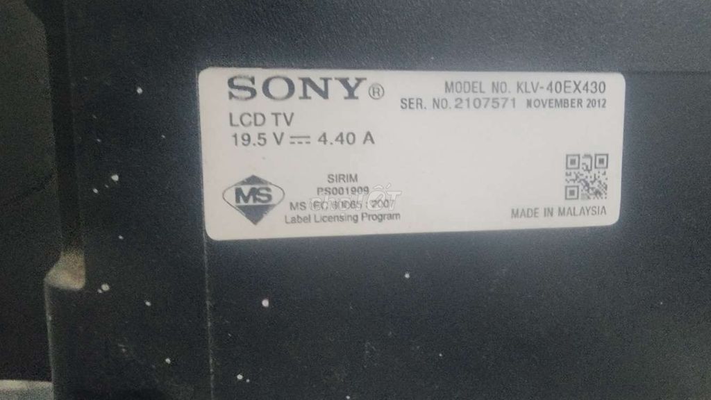 Tivi Sony KLV-40EX430. Mua bán Tivi, Âm thanh tại Quận Thanh Khê Đà Nẵng được đăng bởi Hoang Nguyen hình 1