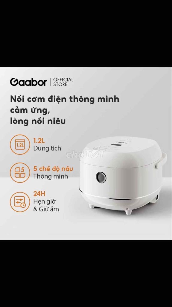 Nồi cơm điện Gaabor 1.2L Trắng. Mua bán Bếp, lò, đồ điện nhà bếp tại Huyện Châu Phú An Giang được đăng bởi Huynhtuan hình 1