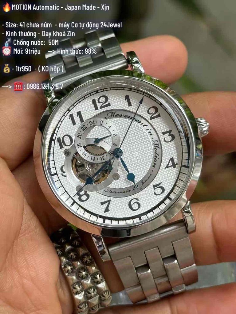 Đồng hồ MOTION Automatic 24jewel Nhật Bản Bạc. Mua bán Đồng hồ tại Quận Tây Hồ Hà Nội được đăng bởi Nguyễn duy tiến hình 1