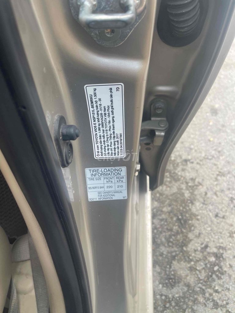 Toyota Vios 2017 1.5E - 90000 km. Mua bán Ô tô tại Quận 7 Tp Hồ Chí Minh được đăng bởi Tâm Trần hình 7