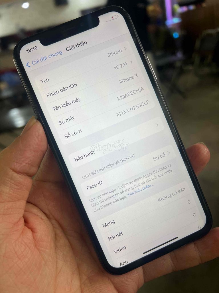 iPhone X 64GB Đen Mất Face ID. Mua bán Điện thoại tại Quận Bình Tân Tp Hồ Chí Minh được đăng bởi nguyễn sang  hình 1