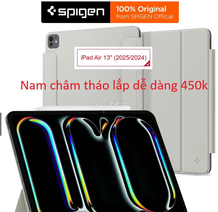 Bao da Spigen dành cho Ipad Air, Pro 13 inch new. Mua bán Phụ kiện (Màn hình, Chuột...) tại Thành phố Thủ Đức Tp Hồ Chí Minh được đăng bởi Truong Spigen hình 1