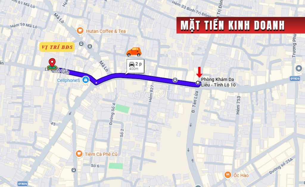 Дом на главной дороге для бизнеса, Le Dinh Can, 4x20м, 4 класс, 7.6 млрд