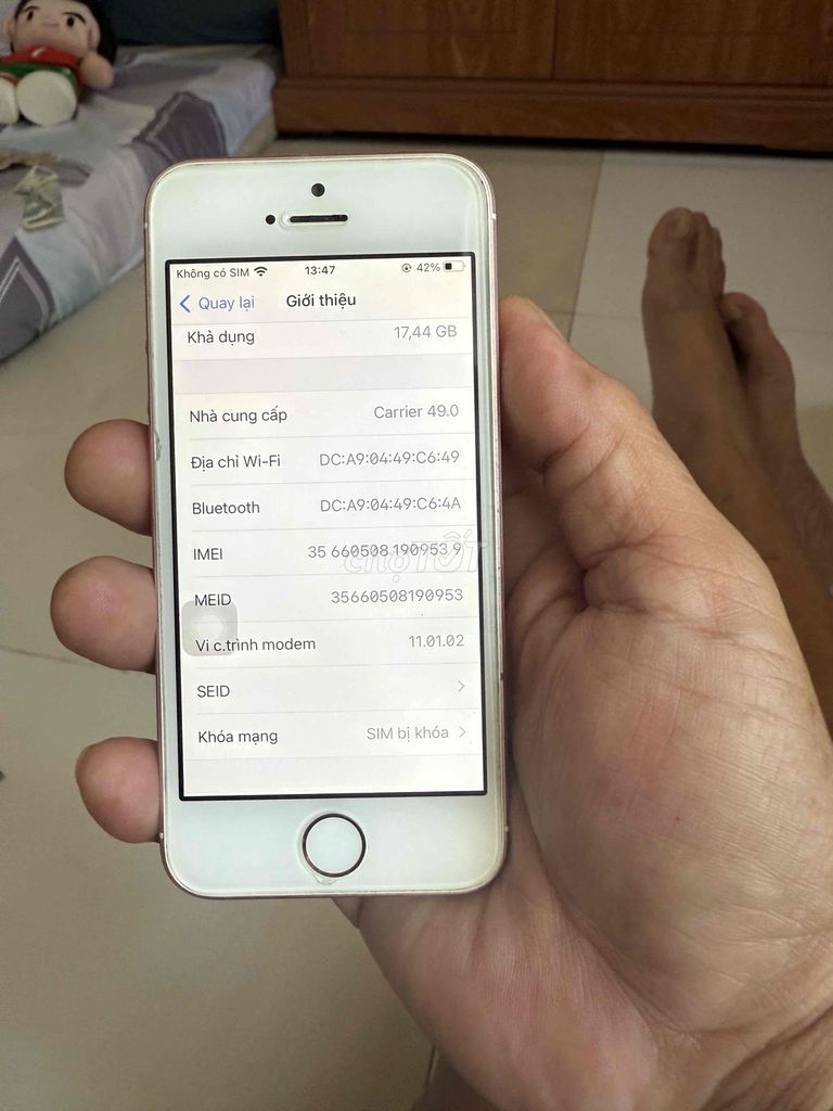 Apple iPhone SE 32GB Vàng hồng Vân tay lock. Mua bán Điện thoại tại Quận 6 Tp Hồ Chí Minh được đăng bởi Hải hình 1