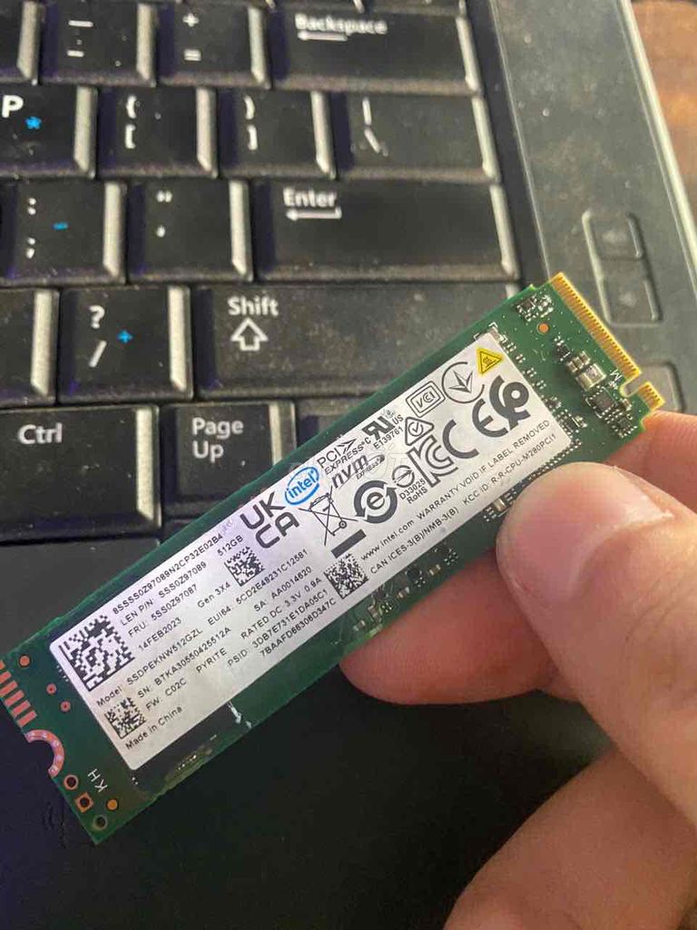 SSD Nvme 512G Intel hàng usa zin all Win 10 Pro