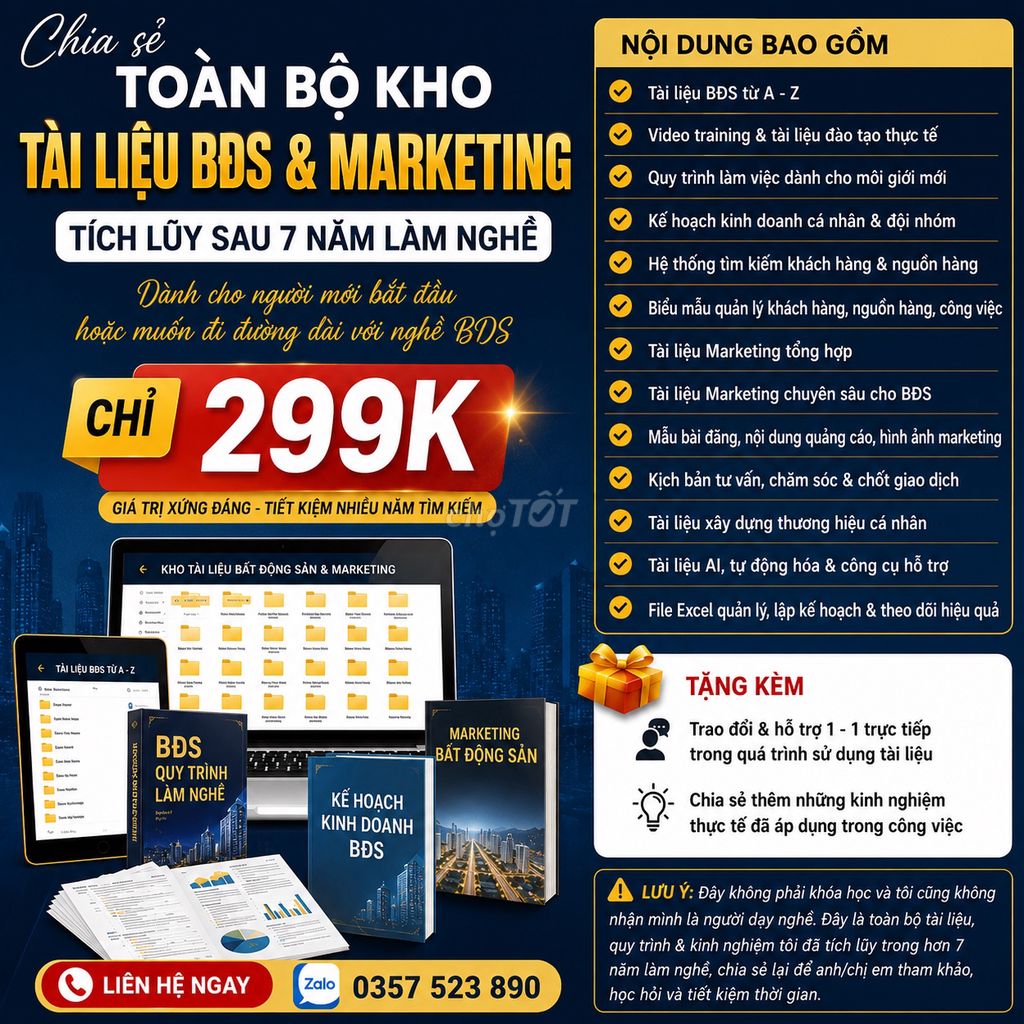Tài liệu đào tạo Bất động sản Cơ bản Nâng cao. Mua bán Sách tại Quận 1 Tp Hồ Chí Minh được đăng bởi Ryan hình 1