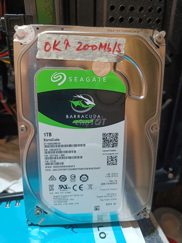 Ổ cứng HDD Seagate Barracuda 1TB. Mua bán Linh kiện (RAM, Card...) tại Quận 11 Tp Hồ Chí Minh được đăng bởi Hoang Tuan hình 1