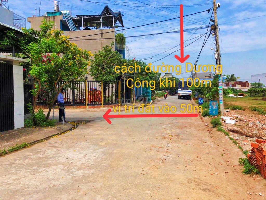 🆘 ĐẤT 5 x 18,8m ĐƯỜNG DƯƠNG CÔNG KHI, GẦN NGÃ BA HỒNG CHÂU QL22 .