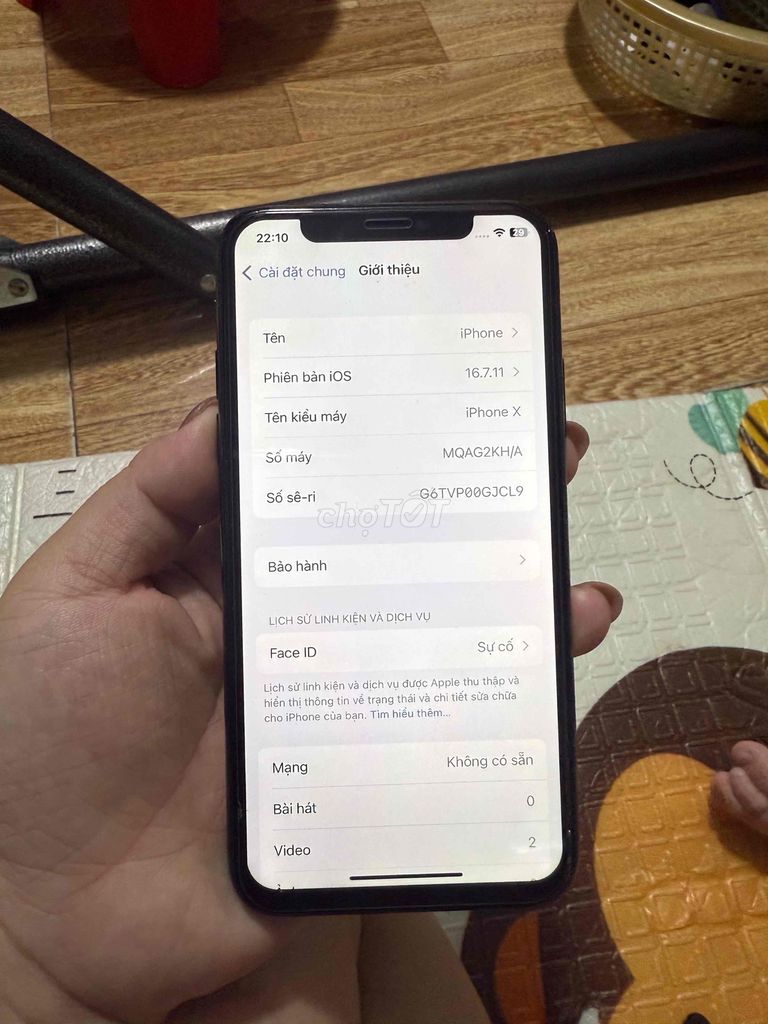 Apple iPhone X Đen Mất Face ID. Mua bán Điện thoại tại Quận Bình Tân Tp Hồ Chí Minh được đăng bởi xá xị mobie hình 1