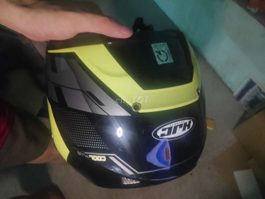 Mũ bảo hiểm HJC Fullface đen vàng mới full 98%