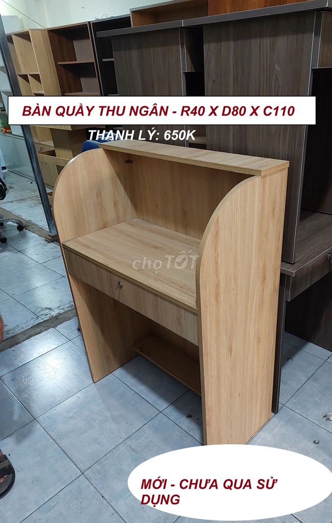 THANH LÝ QUẦY TÍNH TIỀN TỪ MDF 17mm - CÒN MỚI -