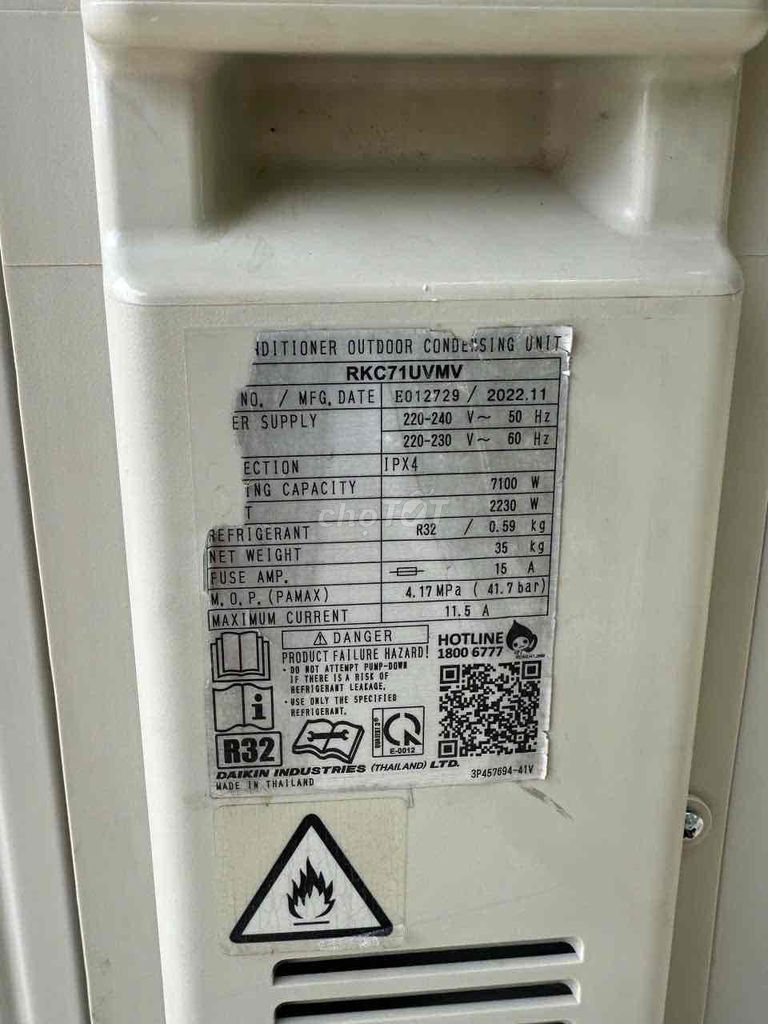 Máy lạnh Daikin inverter 3hp mới 95% sx 2022. Mua bán Máy lạnh, điều hoà tại Quận 7 Tp Hồ Chí Minh được đăng bởi Trần Kim Duyên hình 4