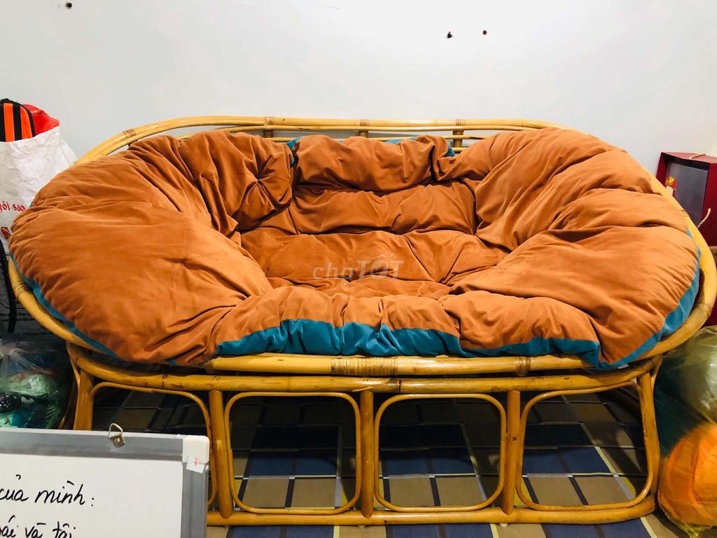 Ghế Papasan Tre trúc Nâu Ngang 2m x 1m. Mua bán Bàn ghế tại Quận Hà Đông Hà Nội được đăng bởi Smile hình 1