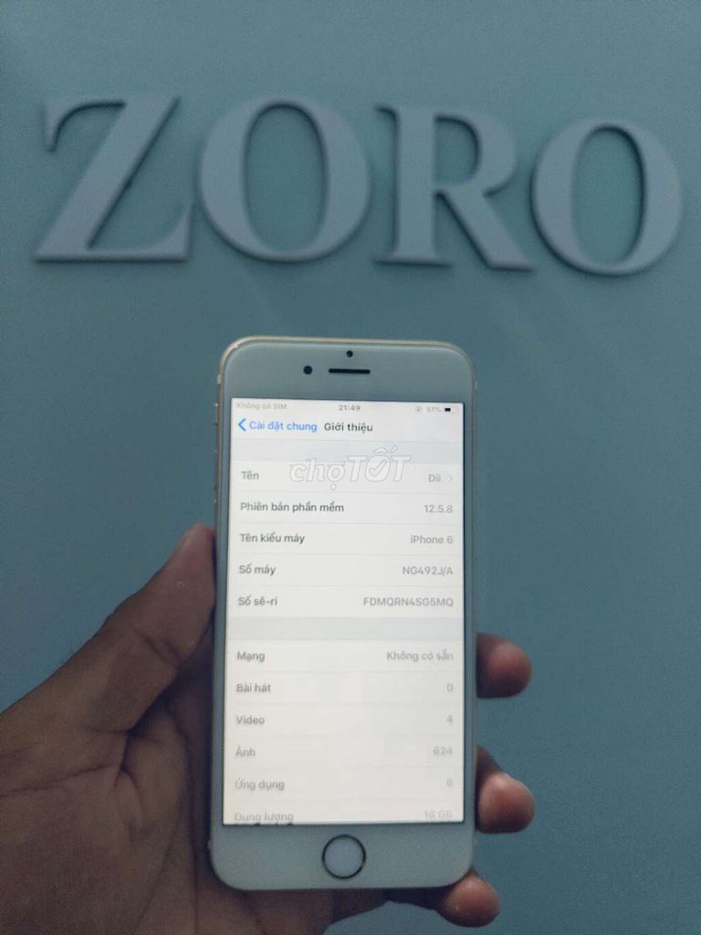 Apple iPhone 6 16GB Vàng. Mua bán Điện thoại tại Thành phố Sóc Trăng Sóc Trăng được đăng bởi ZORO CHUYÊN SỌC hình 1