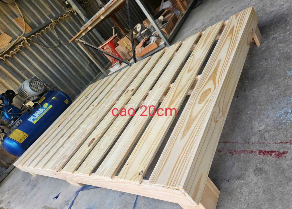 Giường ngủ Gỗ thông Vàng gỗ 20cm. Mua bán Giường, chăn ga gối nệm tại Quận 12 Tp Hồ Chí Minh được đăng bởi hapham hình 1