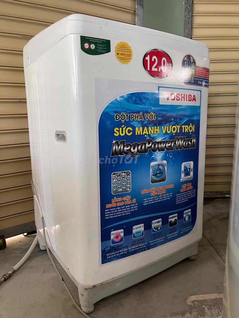 Máy giặt Toshiba MegaPower Wash 12kg Trắng. Mua bán Máy giặt tại Thị xã Bến Cát Bình Dương được đăng bởi Trần Thi Mai hình 1