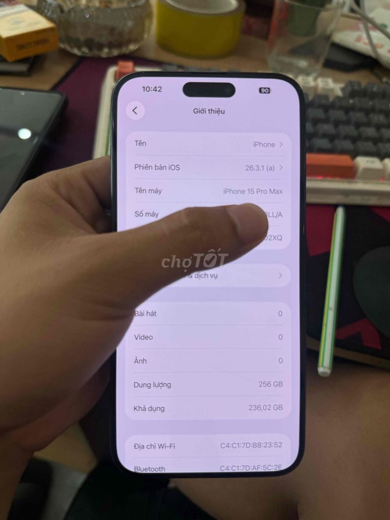 Apple iPhone 15 Pro Max 256GB 9800k. Mua bán Điện thoại tại Huyện Thanh Thuỷ Phú Thọ được đăng bởi Nguyễn Tiến Hùng hình 1