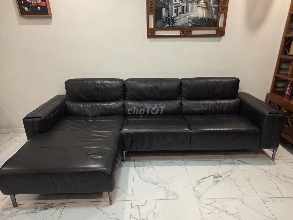 Ghế sofa Chợ Lớn Capri nhập khẩu Da thật Đen. Mua bán Bàn ghế tại Thành phố Thủ Đức Tp Hồ Chí Minh được đăng bởi Trần Phương Minh hình 1