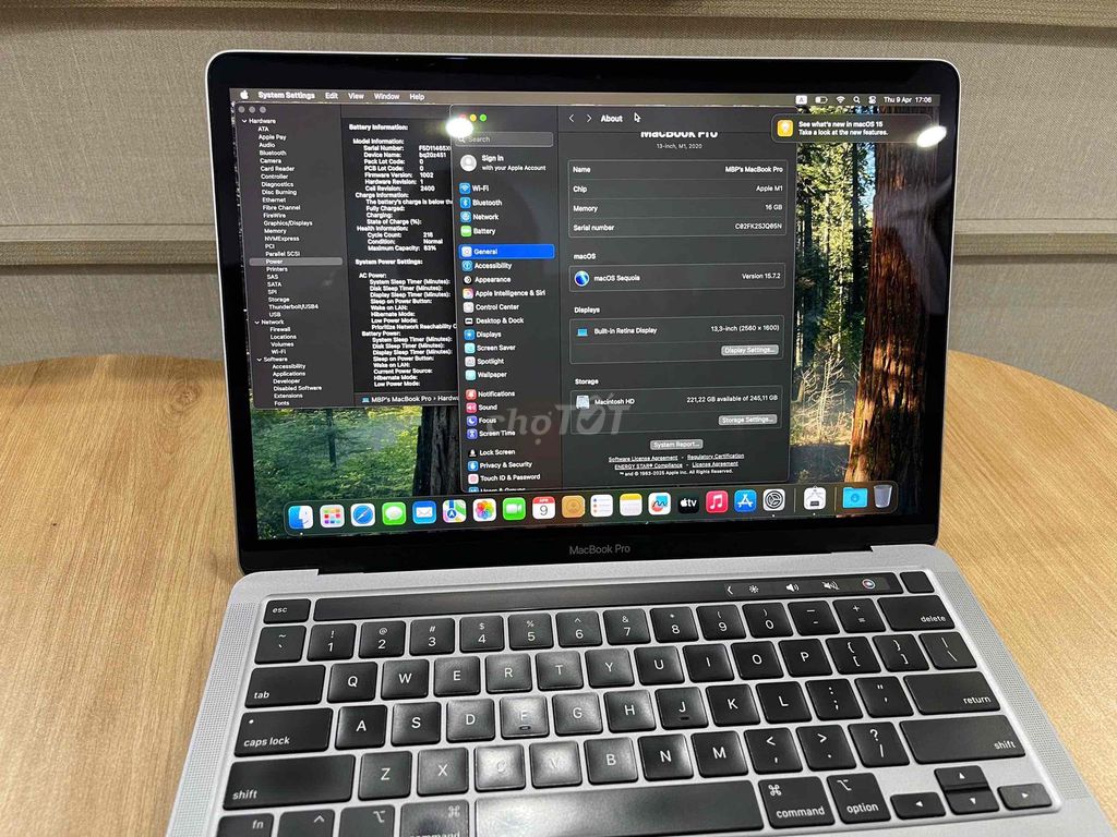 Apple MacBook Pro M1 16GB/256GB Xám. Mua bán Laptop tại Quận Ngũ Hành Sơn Đà Nẵng được đăng bởi chào mấy a hình 1