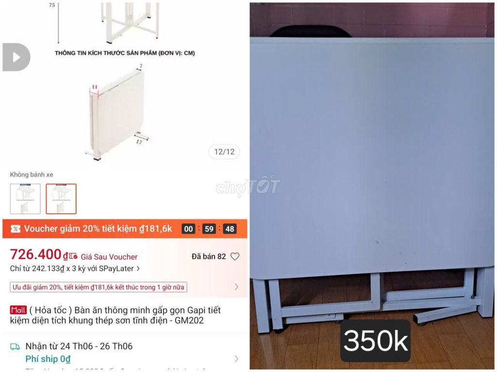 Bàn ăn Thép sơn tĩnh điện Trắng Gấp gọn. Mua bán Bàn ghế tại Quận Hải Châu Đà Nẵng được đăng bởi Tuấn Phạm hình 1