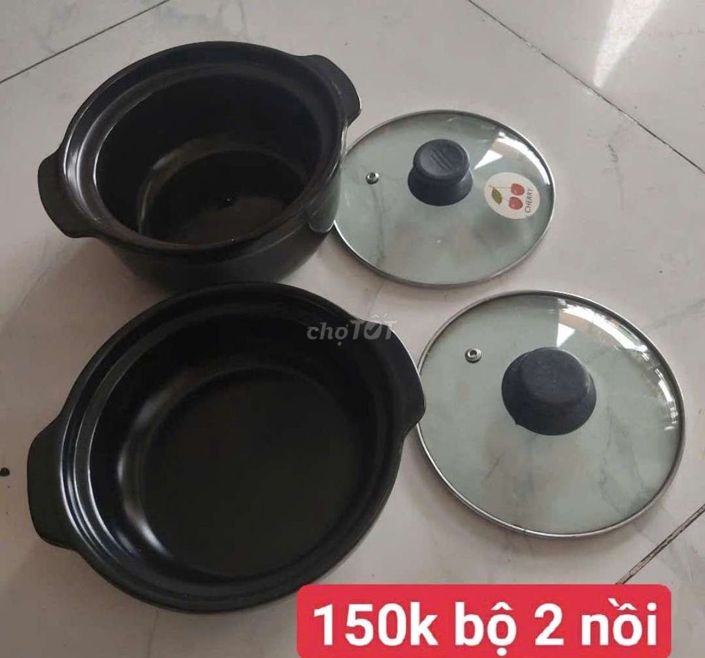 Vỏ bình đựng gas, nồi đất tráng men, ly có nắp
