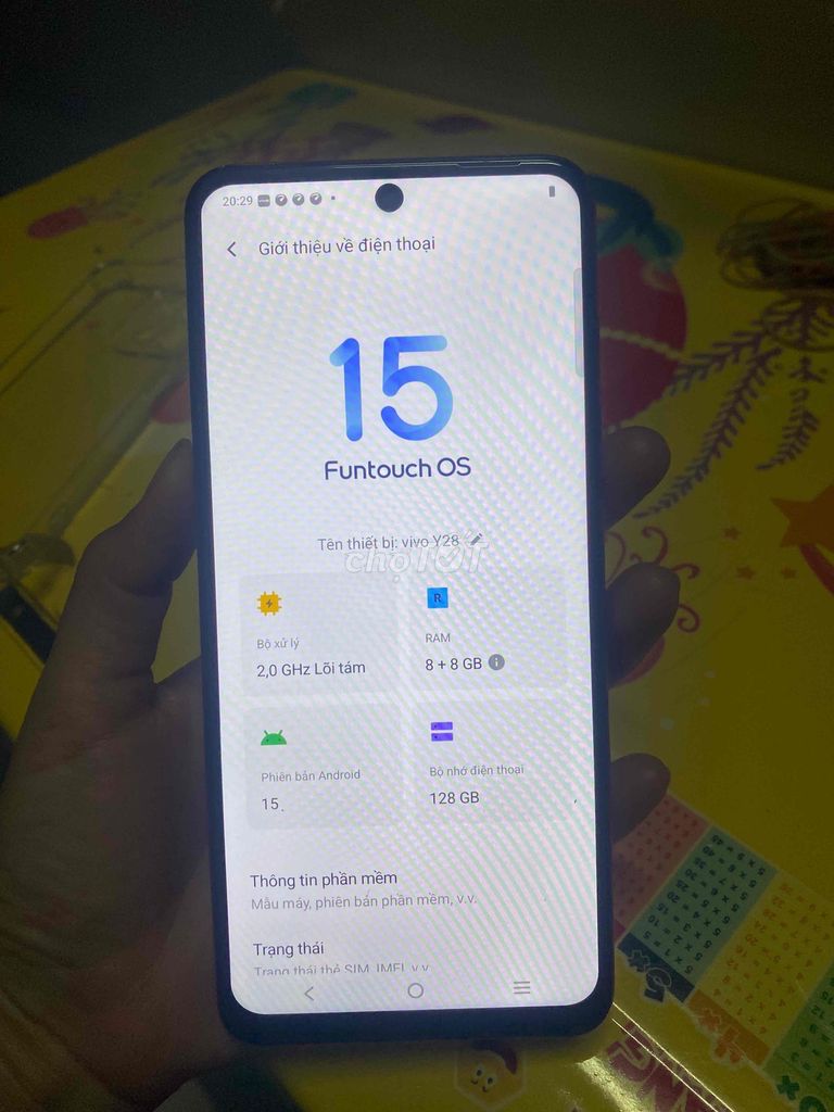 Vivo Y28 8GB/128GB mới tinh. Mua bán Điện thoại tại Huyện Củ Chi Tp Hồ Chí Minh được đăng bởi Linh hình 1