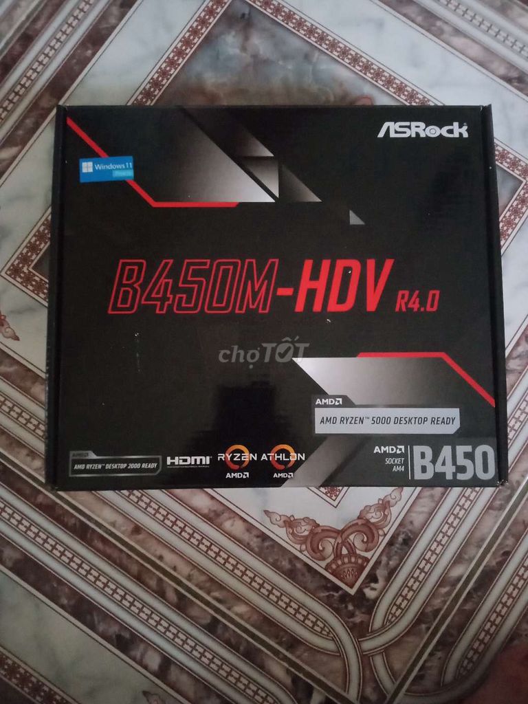 main asrock  b450m hdv mới còn bảo hành 12 tháng