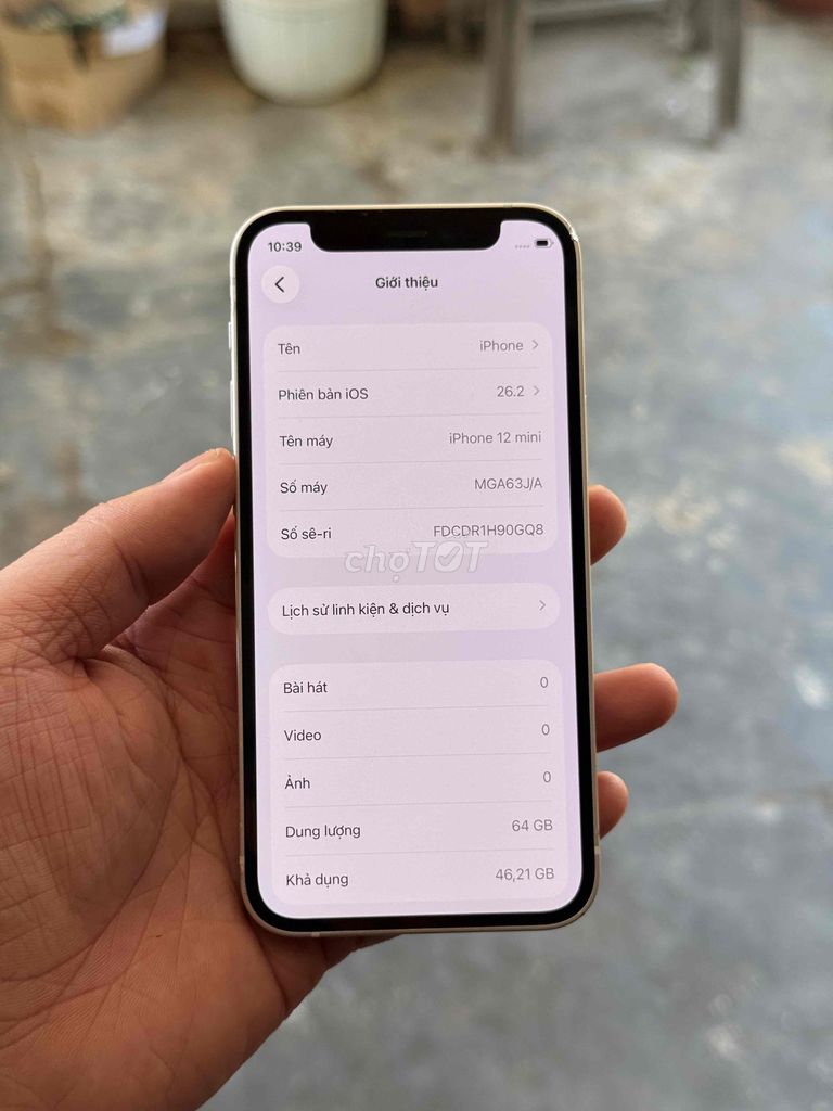 Apple iPhone 12 mini 64GB Trắng. Mua bán Điện thoại tại Thành phố Tam Kỳ Quảng Nam được đăng bởi Tanbui hình 1