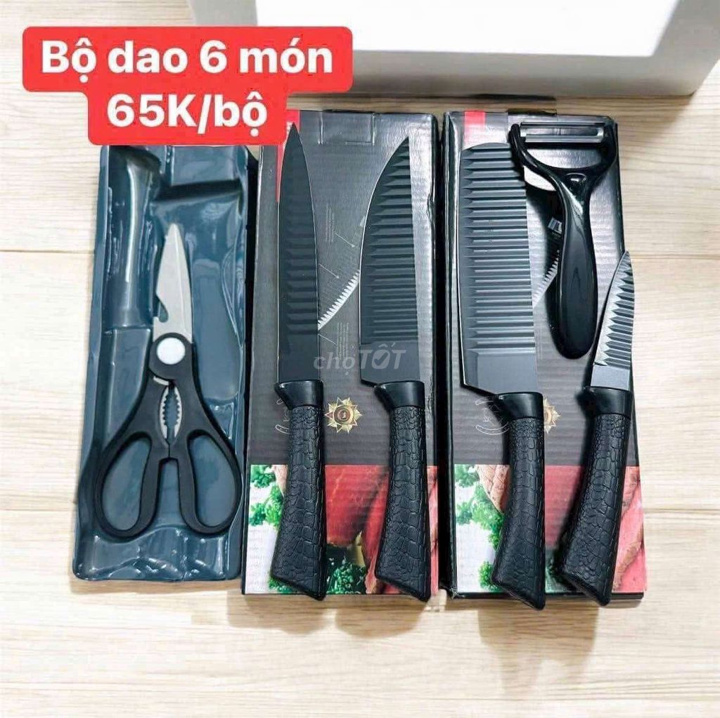 Bộ dao nhà bếp 6 món tiện dụng. Mua bán Dụng cụ nhà bếp tại Quận Ninh Kiều Cần Thơ được đăng bởi Lê Trọng Khôi hình 1