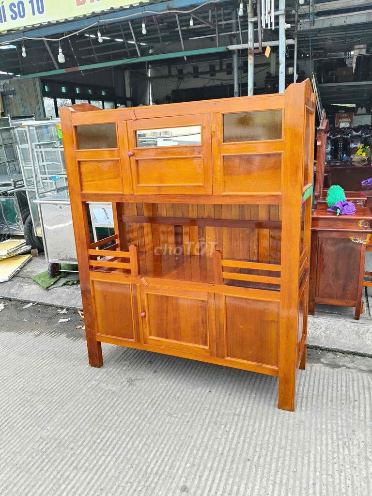Tủ chén gỗ thao lao 1.4x0.5x1.8m. Mua bán Tủ, kệ gia đình tại Quận Cái Răng Cần Thơ được đăng bởi Đồ củ minh trí hình 1