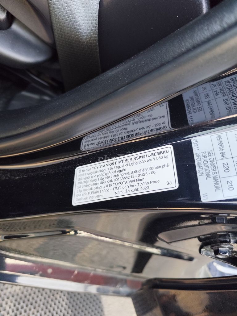 Toyota Vios 1.5E 2023 Đen 4,2 vạn xe CHẤT ĐẸP MỚI. Mua bán Ô tô tại Quận Hoàng Mai Hà Nội được đăng bởi Mr Chốt Auto hình 13