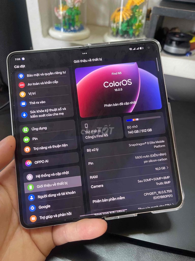 OPPO FIND N5 512GB Trắng. Mua bán Điện thoại tại Thành phố Hải Dương Hải Dương được đăng bởi Công Đoàn hình 1