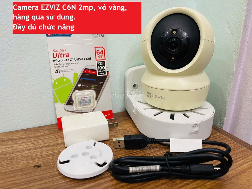 Camera an ninh EZVIZ C6N Vàng cũ 2mp giá rẻ. Mua bán Máy ảnh, Máy quay tại Quận Bắc Từ Liêm Hà Nội được đăng bởi Nam  hình 1