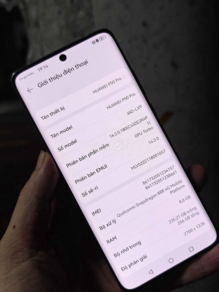 Huawei P50 Pro 256GB vàng 99%. Mua bán Điện thoại tại Quận Bình Tân Tp Hồ Chí Minh được đăng bởi nguyễn sang  hình 1