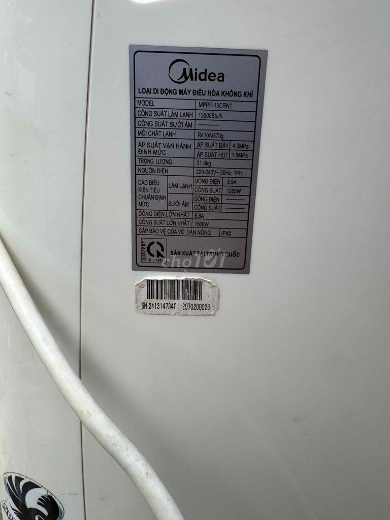 Máy lạnh Di động Midea 1.5 hp. Mua bán Máy lạnh, điều hoà tại Huyện Hóc Môn Tp Hồ Chí Minh được đăng bởi Minh Nghĩa  hình 4