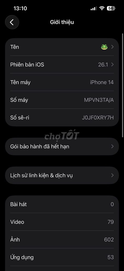 Apple iPhone 14 128GB Đã sử dụng. Mua bán Điện thoại tại Huyện Gia Lộc Hải Dương được đăng bởi Bùi quang thành  hình 1