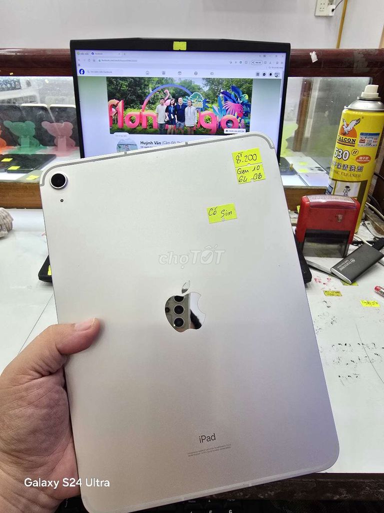 Apple iPad Gen 10 64GB 5G Bạc Đã sử dụng. Mua bán Máy tính bảng tại Thành phố Long Xuyên An Giang được đăng bởi Facebook Cầm Đồ Thúy Vân hình 1
