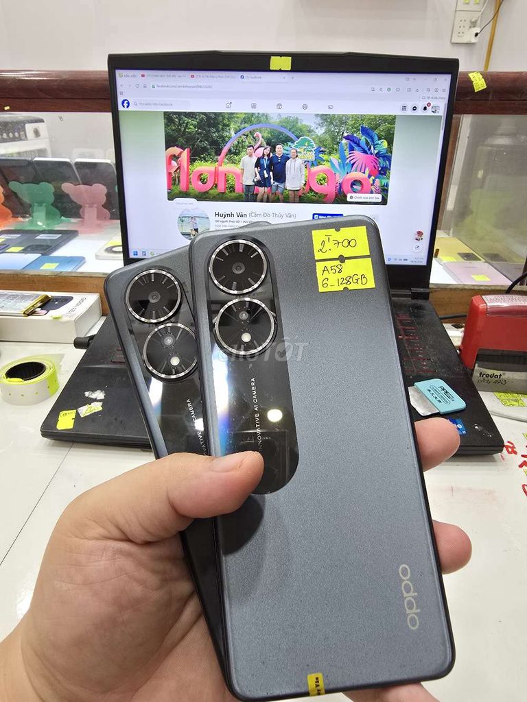 Oppo A58 6GB/128GB Đen. Mua bán Điện thoại tại Thành phố Long Xuyên An Giang được đăng bởi Facebook Cầm Đồ Thúy Vân hình 1
