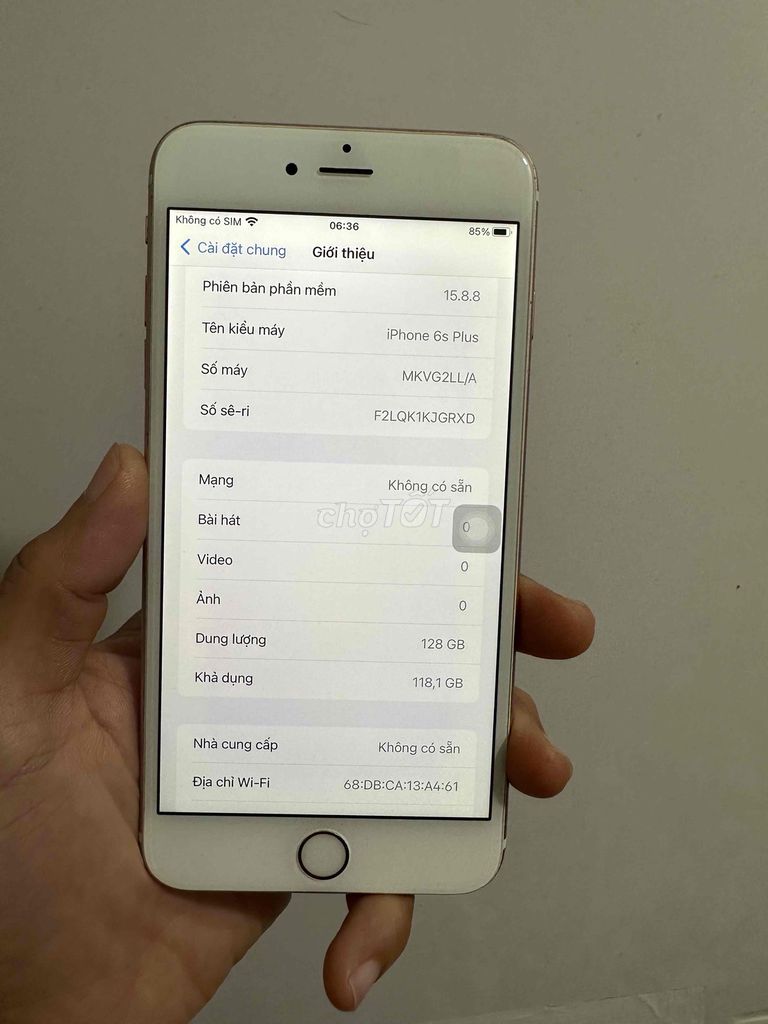 Apple iPhone 6s Plus 128GB quốc tế Vàng hồng 99%. Mua bán Điện thoại tại Thành phố Vĩnh Long Vĩnh Long được đăng bởi Phúc Long hình 1