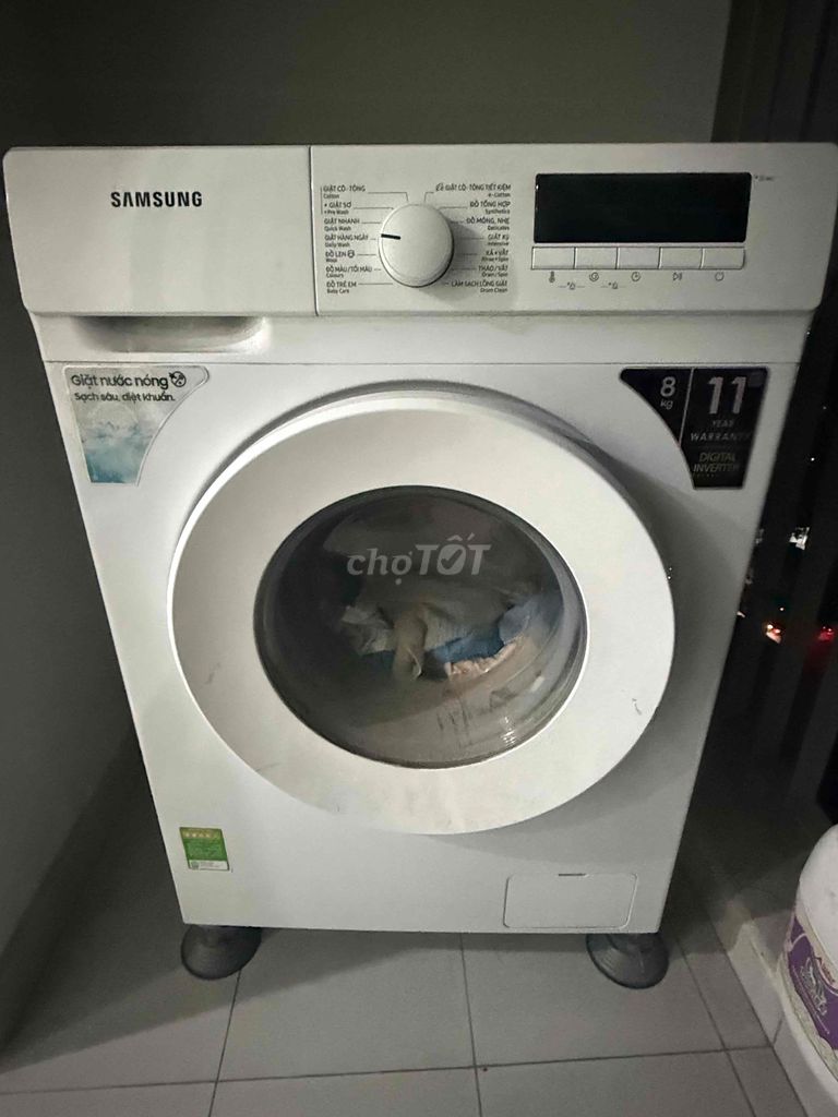 Máy giặt Samsung 8kg Trắng Giặt nước nóng. Mua bán Máy giặt tại Thành phố Dĩ An Bình Dương được đăng bởi Lê Duy hình 1